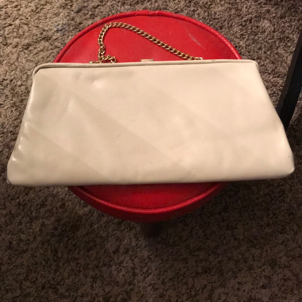 Vintage Clutch Cream Colored Sexy Rockabilly